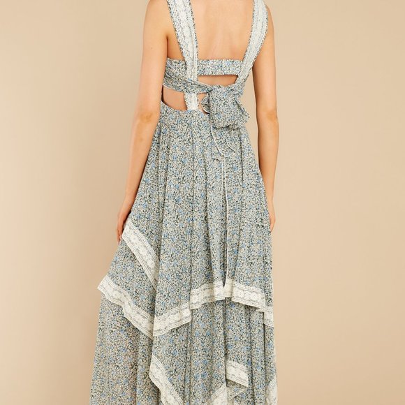 Fall In Love Sage Maxi Dress  Size Large - Picture 3 of 4